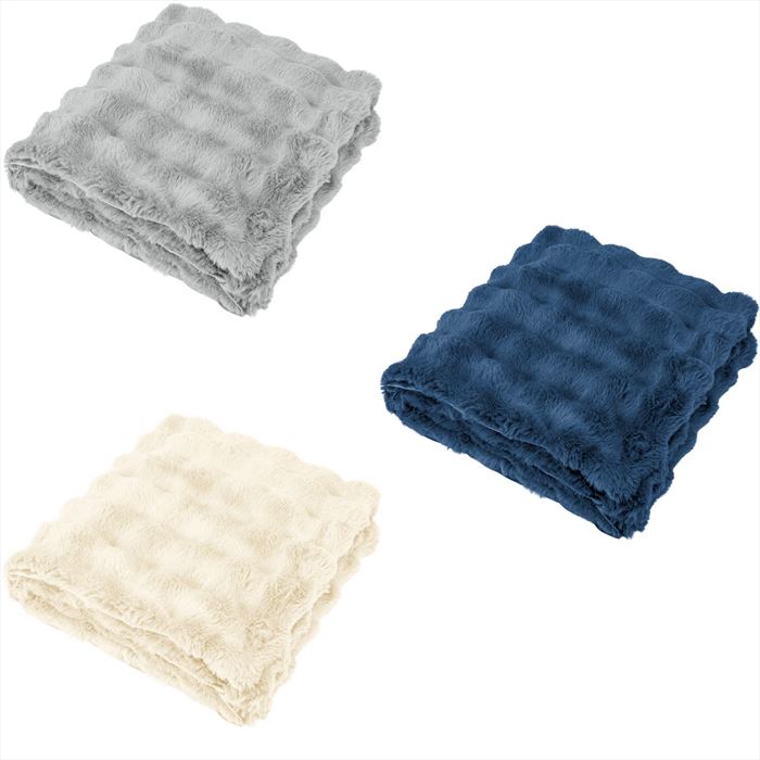 HH7068B Faux Fur rPET Bubble Blanket